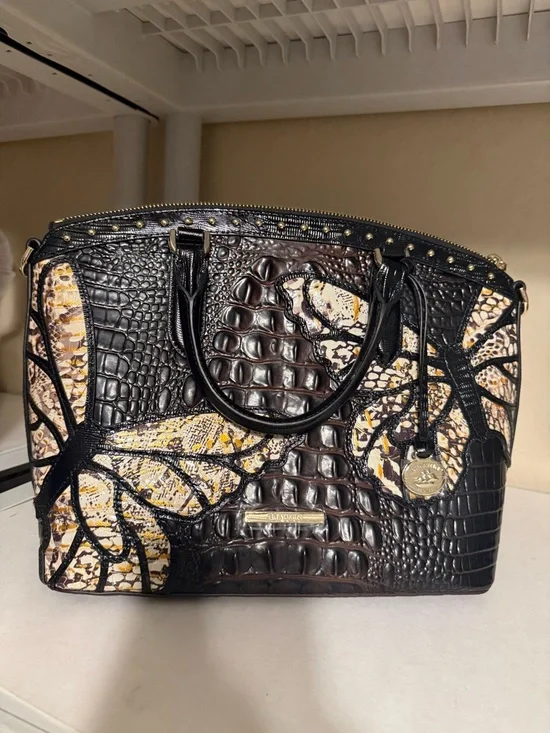 Brahmin Cocoa Gala Duxbury Satchel, a limited edition handbag NWOTs - Picture 2 of 10